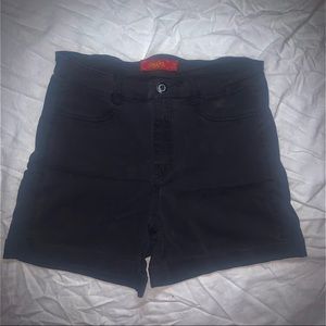 High waisted black shorts